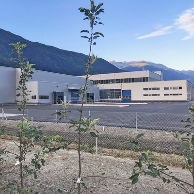 Vue du bâtiment depuis le site Braeburn à Charrat